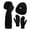 Black, variant on REDESS Winter Hat and Gloves Sets for Women, Fleece Lined Beanie Hat Scarf and Touchscreen Glove Sets for Women