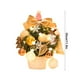 thumbnail image 3 of Mini árbol de Navidad de pino artificial de 30 cm, PVC, para mesa, decoración navideña, color rosa y beige | Ligero, portátil y reutilizable, ideal para fiestas navideñas en casa, oficina y, 3 of 6