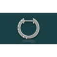 thumbnail image 3 of ALEVIRA CZ Studded Gold Hoop Earrings -14K White Gold-Plated Faux Diamond Cubic Zirconia Earrings - Hoop Earrings for Women with Free Black Jewelry Gift Box - Hypoallergenic Earrings for Women, 3 of 6