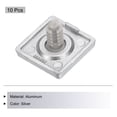 thumbnail image 3 of EU 2020 Standard T-Slot 7mm Hole Dia Aluminum Extrusion End Cap 20x20mm Silver with Push-in Fastener, 10Pcs, 3 of 5