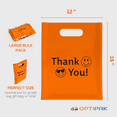 thumbnail image 2 of OPTIPAK Plastic Bags with Handles,12x15 Merchandise Bags for Small Business,Cute & Classy Gift and Adult Goodie Bag,Vendor Event and Tradeshow Supplies Bulk of 50 Pack, 2 of 5