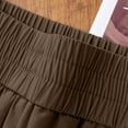 thumbnail image 4 of Amkhujs Flowy Skirts for Women Elastic High Waist Elegant Long Skirt with Pockets Casual Going Out Summer Skirt,Brown,L, 4 of 8