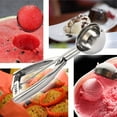 thumbnail image 4 of 3 Pack Ice Cream Scoop,Small/Medium/Large Cookie Scoop Set,Stainless Steel Dough Scoop,Cupcake Scoop,for Fruit Melon Balls Meatball Mashed Potatoes Muffin Making (Silver), 4 of 7