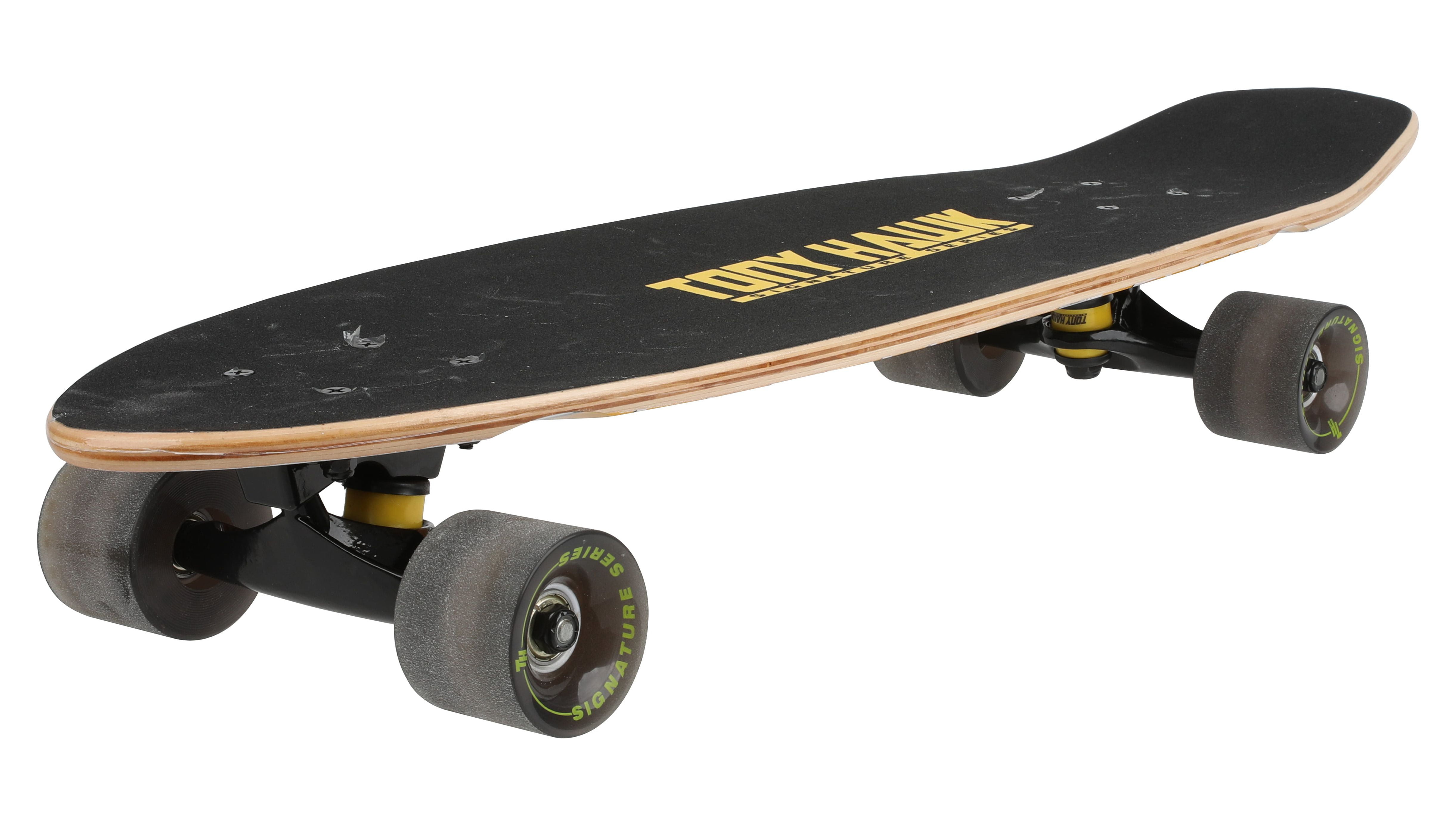 Tony Hawk 28" Skateboard, Complete Beginner Cruiser Skateboard with Alloy Trucks for Kids, Street Hawk