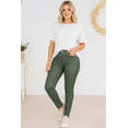 thumbnail image 1 of Pantalón skinny satinado Verde olivo grande, 1 of 2
