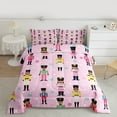 thumbnail image 2 of Castle Fairy Cute Nutcracker 3pcs King Size Comforter Sets,Merry Christmas Bedding Comforter Set,Polka Dots Super Cozy Bedding Set,Lightweight Festival Room Decor,Reversible, 2 of 8