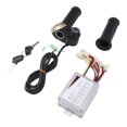 thumbnail image 2 of Controlador cepillado Controlador de velocidad del motor de bicicleta de 24 V 500 W con indicador de potencia redondo de agarre giratorio del acelerador bloqueable de 24 V para bicicletas eléctricas, 2 of 10