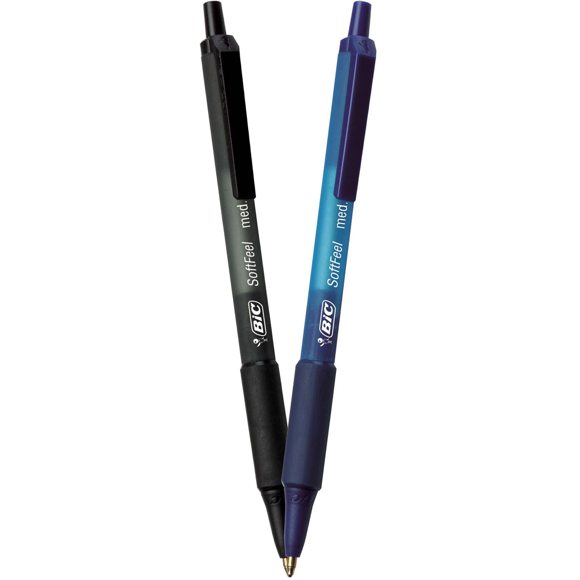 BIC Soft Feel Ballpoint Pens Medium Point Box of 12 1.0 mm Blue 