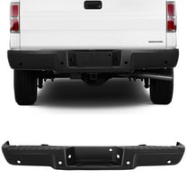 ECCPP Rear Step Bumper Black Fit for 2009 2014 for Ford F-150 Steel Rear Bumper With License Plate Lights