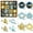 Blue, Gold, variant on BeePrincess 44 Piece Christmas Ornament Set, Christmas Ball, Blue and Gold, Christmas Tree Decorations