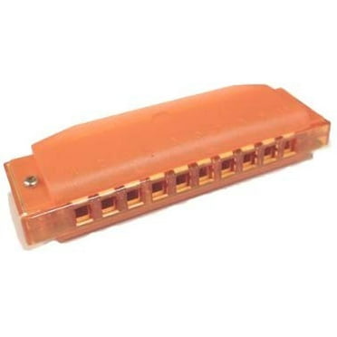Hohner - Clearly Colorful Harmonica - 10 Hole - Key of C - Orange
