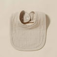 thumbnail image 4 of Baby Muslin Bib U-Shaped Cotton Drooling Bibs Feeding Teething Comfort Adjustable with Snap Absorbent Burp Cloths, Khaki, 4 of 4