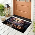 thumbnail image 3 of Spooky Halloween Night Witch Miniature Pinscher Glowing Pumpkins Doormat Mini Pin Dog Lover Indoor Outdoor Welcome Mat - 12015, 3 of 5
