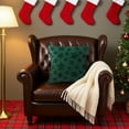 thumbnail image 4 of Christmas Star Throw Pillow Cover | Faux Plush Embroidered Christmas Tree Design | Decorative Cushion Cover | Invisible Zipper | 17.7x17.7in | 1 Pack | Multi Colors, 4 of 6