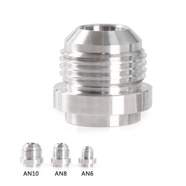 2 Pieces Aluminium Alloy Auto Fuel Line Adapter Line Adapter Detachable Leakproof Replacement Automotive Water Air Fitting Accessories AN10