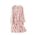 thumbnail image 1 of Chemises de Nuit pour Femmes Chemises de Nuit à Manches Longues pour Femmes Chemises de Sommeil Robe de Pyjama Mignonne Tenue de Nuit Décontractée Chemises de Nuit Imprimées Robe T-Shirt L, 1 of 2