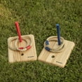 thumbnail image 2 of Triumph Wood Quoit Target Outdoor Lawn Game Set with Six Sisal Rope Toss Rings, 2 of 7