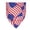 J009- I, variant on Holiday Pet Accessory, Dog Bandanas 4Th of July, Fourth of July Dog Bandana, Red White and Blue, Non-Irritating Soft Polyester 24X12X0.3 in Triangular Scarf, Easy to Wash