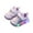 Purple, variant on CYRBOKO Light Up Sneakers for Toddler Girls, Soft Sole Breathable No-Tie Non-slip Court Shoes Blue Size 3.5-4 T