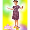 thumbnail image 2 of MISS POPULAR Girls 3 Pack Short Sleeve Skater Dress Soft Cotton Cute Designs Spring Summer | Sizes 4-16, 2 of 4