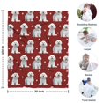 thumbnail image 4 of Pink Bichon Frise Blanket,Comfortable Soft Flannel Throw Blanket,All Season,Warm Lightweight Blankets for Sofa Bed Couch Living Room Chair,30"x40", 4 of 4