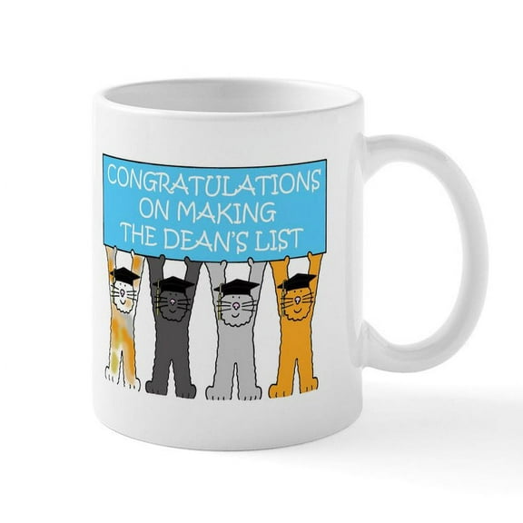 CafePress - Congratulations On Making The Dean'S List Mugs - 11 oz Ceramic Mug - Novelty Coffee Tea Cup