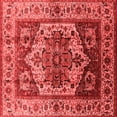 thumbnail image 1 of Ahgly Company Indoor Square Oriental Red Industrial Area Rugs, 6' Square, 1 of 4