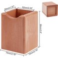thumbnail image 2 of Portalápices de escritorio YONGSHENG Madera Natural Cuadrado Grande, 2 of 5