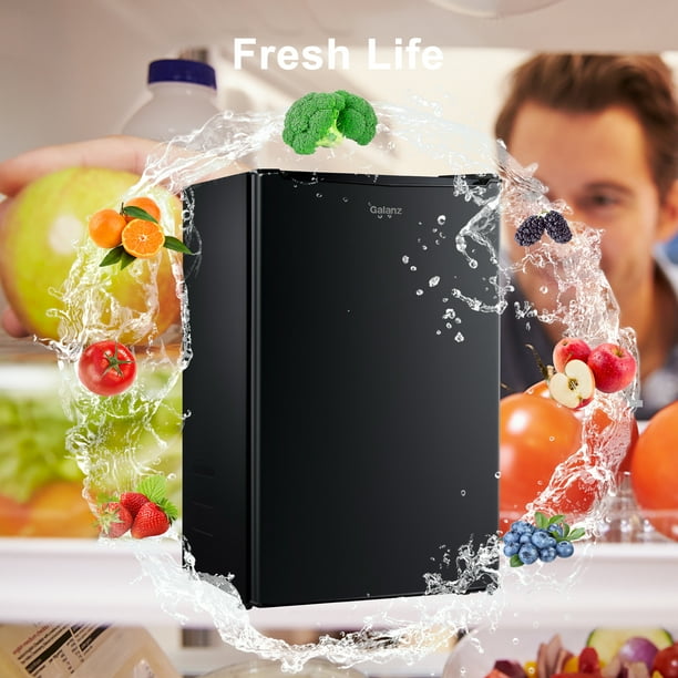 Galanz 3.3 Cu ft Compact Mini Fridge, Black Estar, Ideal for Dorm