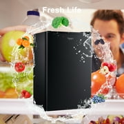 Galanz 3.3 Cu Ft Compact Refrigerator, Black One Door Mini Fridge, Energy Star for Apartment, Dorm, Office, Bedroom