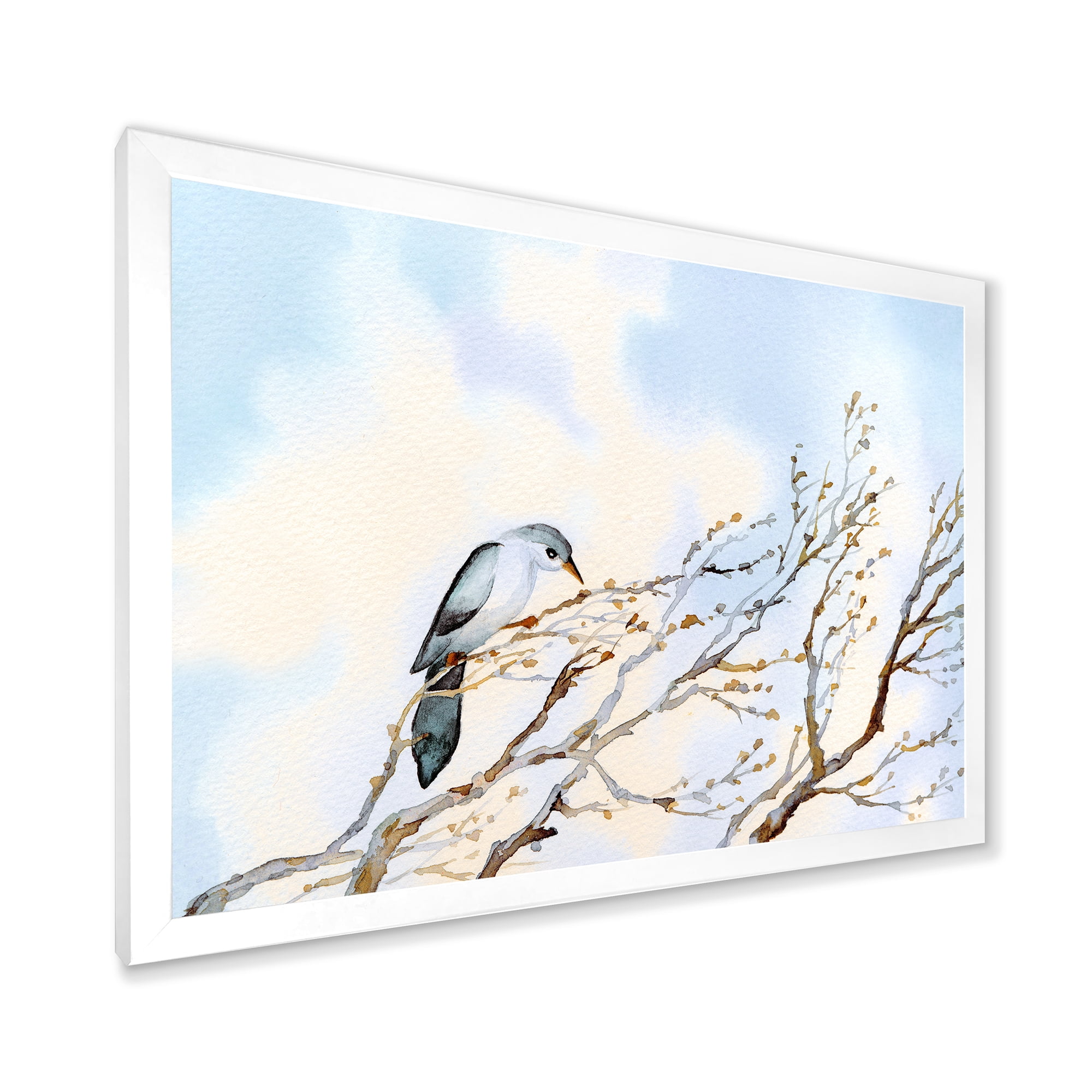Designart 'Big Old Barren Twig Yard' Traditional Framed Art Print