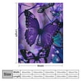 thumbnail image 4 of Shiartex Butterfly Throw Blanket Purple Butterfly Flower Blanket Gifts for Women Adults Kids Ultra Soft Cozy Warm Floral Blanket Decoration for Couch Bed Sofa Dorm 50x60in, 4 of 6