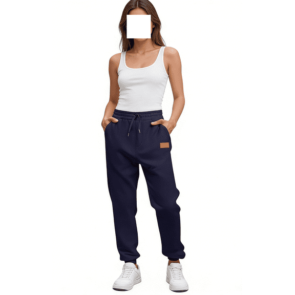 Maean Jogger Sweatpant for Womens Elastic Bottom Straight Leg Baggy Lounge Fall Winter Fashion Pant with Pockets