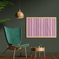 thumbnail image 2 of Modern Wall Art with Frame, Abstract Retro Vintage Stripes Lines Geometrical Art Print, Printed Fabric Poster for Bathroom Living Room Dorms, 35" x 23", Pale Pink White, by Ambesonne, 2 of 2