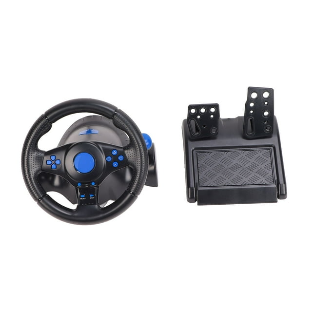 Volante de juego con rotación de 180°, 7 en 1, con vibración, USB, para carreras, con pedal, para PS4 y PC