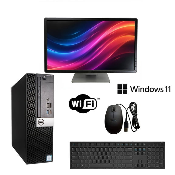 Restored Bundle Monitor and Dell OptiPlex SFF | Win 11 | 32 GB | 1 TB SSD | Wi-Fi