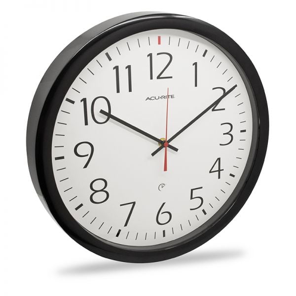 AcuRite 14" Set and Forget Analog Wall Clock