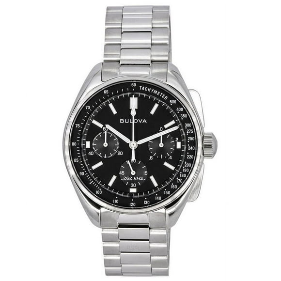Bulova Lunar Pilot Archive Series Special Edition Chronograph Black Dial Quartz 96K111 Men's Watch With Extra Strap