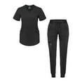 thumbnail image 1 of Adar Pro Modern Athletic Scrub Set For Women - Modern V-Neck Scrub Top & Yoga Jogger Scrub Pants, 1 of 7