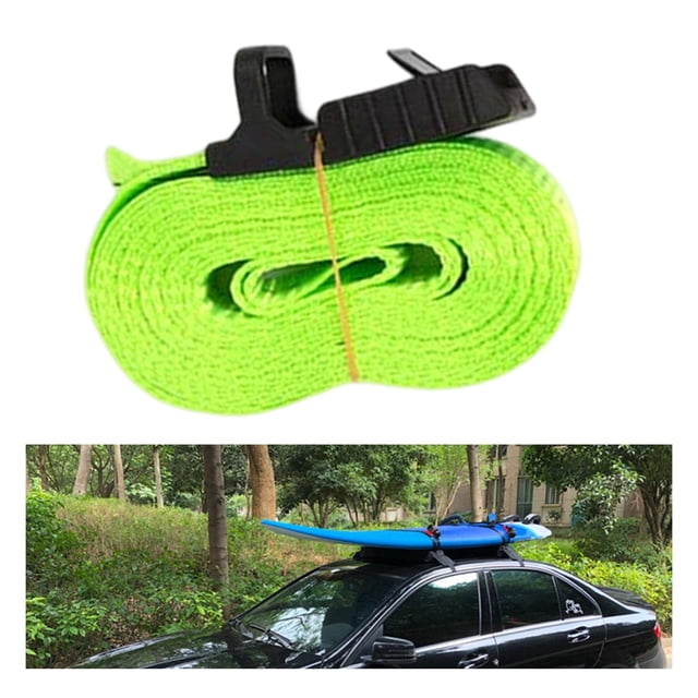 Correas de resistentes, hebilla de leva, correa de 25mm de ancho, cuerda sin arañazos, correas 14, para kayaks, camiones, , VERDE DYNWAVEMX Correa de amarre