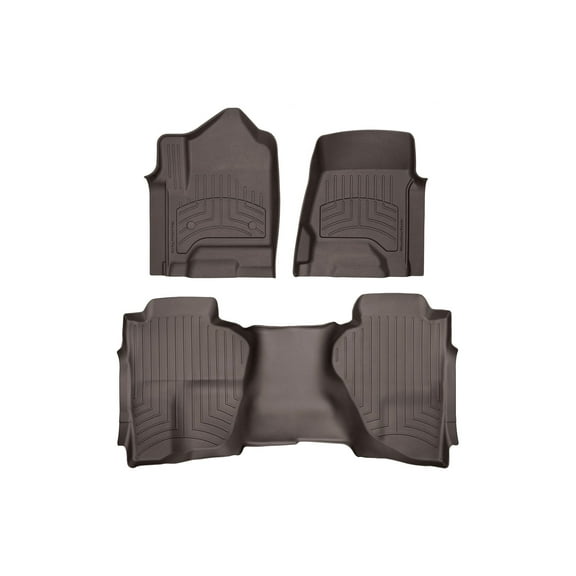 WeatherTech FloorLiner HP Custom Fit Floor Mats compatible with 476071IM-475423IM - 1st & 2nd Row, Cocoa