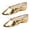 gold-38, variant on Nonslip Ballet Shoes Heeled for Dance Training PU Leather Soles Featuring Grip Pattern Various Floors