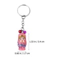 thumbnail image 2 of 6Pcs Wood Matryoshka Russian Dolls Key Rings Decorative Pendants Random Style, 2 of 8