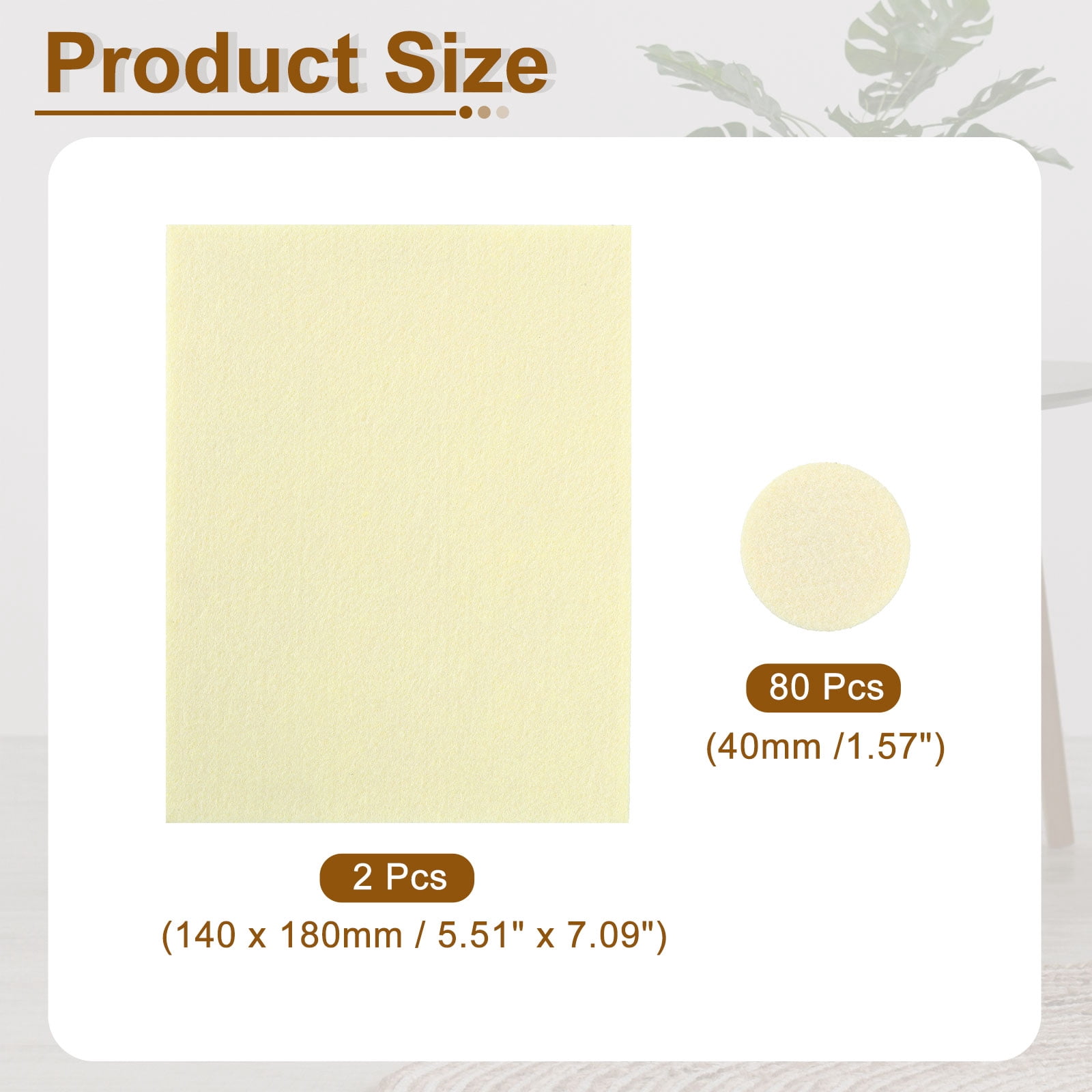 82Pcs Felt Furniture Pads, Pure Wool Felt Furniture Feet Wood Floor Protectors Self Adhesive Round for Protecting Hardwood Floors, Table Legs and Chair Legs, Beige