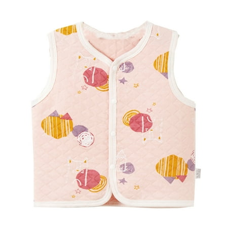 

nsendm Girl down Coat Toddler Baby Boys Girls Winter Sleeveless Cartoon Coat Outwear Warm Coat Vest Small Brand A 6-12 Months