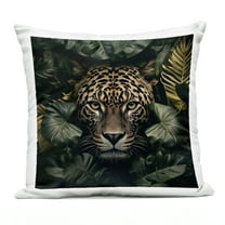 Stupell Industries Leopard in Exotic Palms Design by Heidi Kuntz Outdoor Printed Pillow