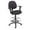 Black, variant on Boss Office Contoured Comfort Rolling Fabric Drafting Stool with Arms in Black