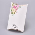 thumbnail image 4 of 10Pcs Flower Pattern Word Thank You Paper Pillow Boxes Gift Candy Packing Box White Jewelry Gift Boxes for Bracelets Earrings Necklaces Jewelry Gift Packaging Box: 12.5x7.6x1.9cm, 4 of 4