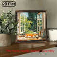 thumbnail image 5 of 2D Flat 1Pc Wood Frame Sign Rustic Kitchen Window, Still Life Oil Painting, Farmhouse Square Wall Art Paintings Ideal Gift For Living Room Bedroom Corridor Wall Decor Room Decoration Ready to Hang, 5 of 9