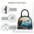 thumbnail image 4 of Rateoe Iceberg Bald Eagle Pattern Lunch Bag Women, Lunch Box, Lunch Bag, Small Leakproof Lunch Tote Large Capacity Reusable Insulated Cooler Lunch Container, 4 of 6